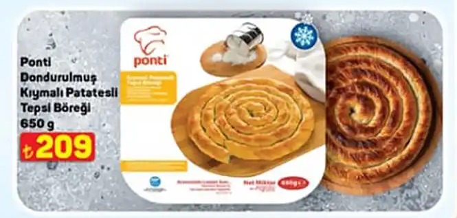Ponti Dondurulmuş Kıymalı Patatesli Tepsi Böreği 650 G