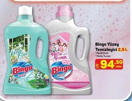 Bingo Yüzey Temizleyici Ferah Evim Mutlu Yuvam 2.5 L