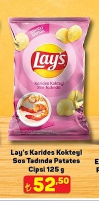 Lay'S Karides Kokteyl Sos Tadında Patates Cipsi 125 G