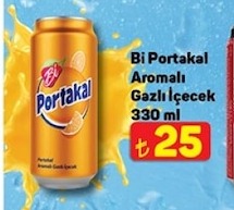 Bi Portakal Aromalı Gazlı İçecek 330 Ml
