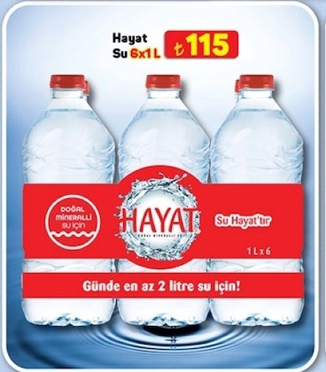 Hayat Su 1 L X 6