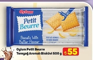 Oylum Petit Beurre Tereyağ Aromalı Biskuvi 500G
