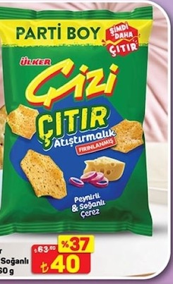 Ülker Parti Boy Cizi Citir Peynirli Soğanlı Çerez 160 G