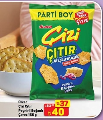 Ülker Cizi Citir Peynirli Soğanlı Çerez 160 G