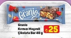 Granio Kırmızı Meyveli Çikolata Bar 40 G