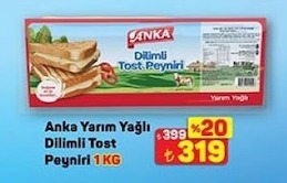 Anka Yarım Yağlı Dilimli Tost Peyniri 1 Kg