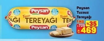 Peysan Tuzsuz Tereyağı 1 Kg