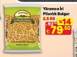 Yöremce İri Pilavlık Bulgur 2.5Kg