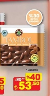 Tambol Bademli Sütlü Çikolata