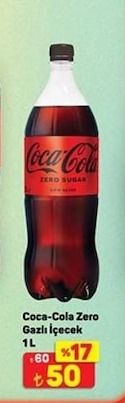 Coca-Cola Zero Gazlı İçecek 1L