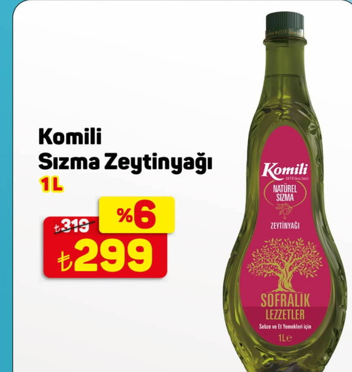 Komili Sızma Zeytinyağı 1L
