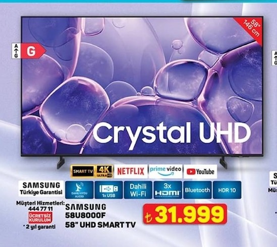 Samsung 58" "Uhd" "Smart" Tv