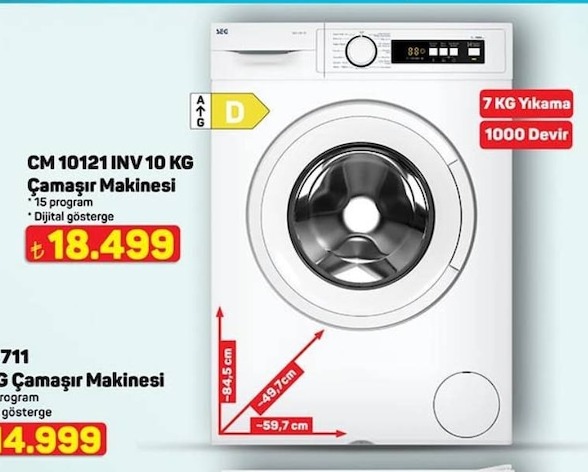 Cm 10121 Inv 10 Kg Çamaşir Makinesi