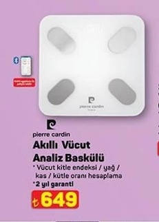 Pierre Cardin Akıllı Vücut Analiz Baskülü