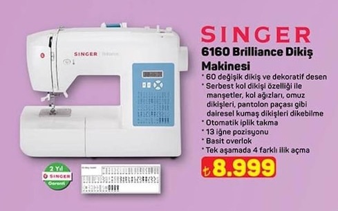 Singer 6160 Brilliance Dikiş Makinesi