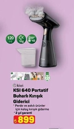 Kiwi Ksi 640 Portatif Buharlı Kırışık Giderici