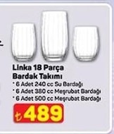 Linka 18 Parça Bardak Takımı