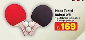 Masa Tenisi Raketi 2'Li