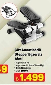 Çift Amortisörlü Stepper Egzersiz Aleti 5.5Kg