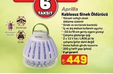 Aprilla Kablosuz Sinek Öldürücü