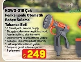 Kiwigarde Kwg-216 Cok Fonksiyonlu Otomatik Bahce Sulama Tabanca Seti