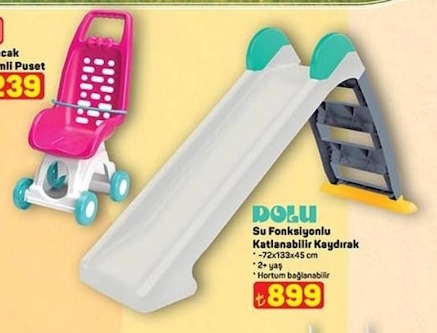 Dolu Su Fonksiyonlu Katlanabilir Kaydırak