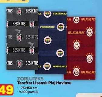 Taraftar Lisanslı Plaj Havlusu