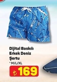 Dijital Baskılı Erkek Deniz Şortu