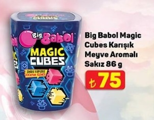 Big Babol Magic Cubes Karışık Meyve Aromalı Sakız 86G