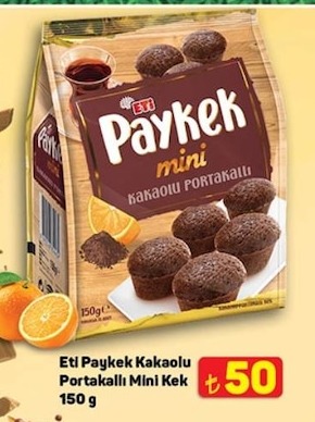 Eti Paykek Kakaolu Portakallı Mini Kek 150 G