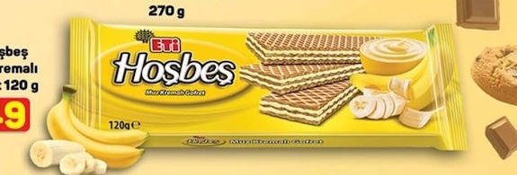 Eti Hoşbeş Muz Kremalı Gofret 120 G