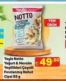 Yayala Notto Yoğurt & Mevsim Yeşillikleri Çeşnili Fırınlanmış Nohut Cipsi 55G