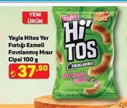 Yayla Hitos Yer Fıstığı Ezmeli Fırınlanmış Mısır Cipsi 100G