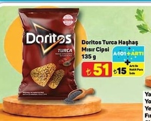 Doritos Turca Haşhaş Mısır Cipsi 135 G