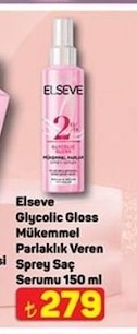 Elseve Glycolic Gloss Sprey Saç Serumu 150 Ml