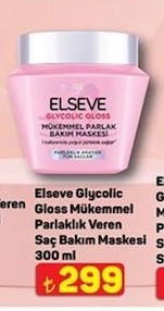 Elseve Glycolic Gloss Mükemmel Parlaklık Veren Saç Bakım Maskesi 300 Ml