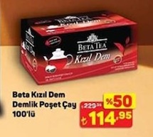 Beta Kızıi Dem Demlik Poşet Çay 100'Lü