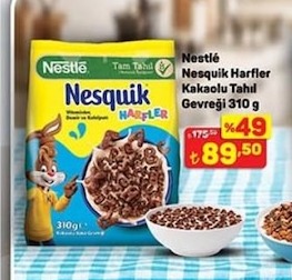 Nestlé Nesquik Harfler Kakaolu Tahil Gevreği 310 G