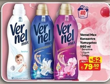 Vernel Max Konsantre Yumuşatıcı 960Ml
