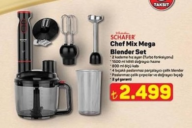 Schafer Chef Mix Mega Blender Seti
