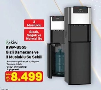 Kiwi Kwp-8555 Gizli Damacana Ve 3 Musluklu Su Sebili