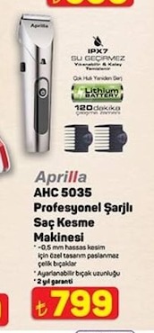 Aprilla Ahc 5035 Profesyonel Şarjlı Saç Kesme Makinesi