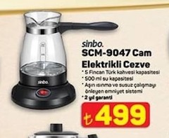 Sinbo Scm-9047 Cam Elektrikli Cezve