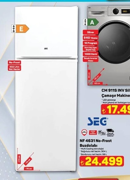 Seg Nf 4631 No-Frost Buzdolabı