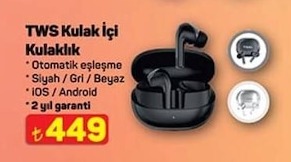 Tws Kulak İçi Kulaklık