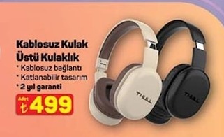 Kablosuz Kulak Üstü Kulaklık 2 Yıl Garanti