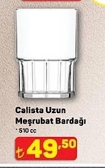 Calista Uzun Meşrubat Bardağı 510 Cc