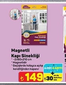 Mıknatıslı Kapı Sinekliği 2X60X210 Cm