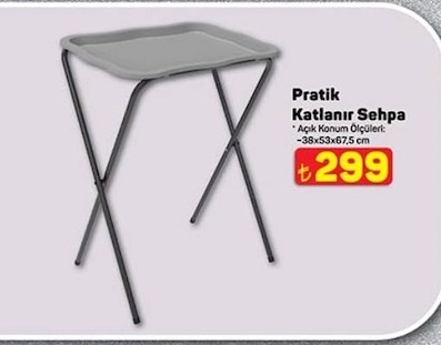Pratik Katlanir Sehpa 38X53X67.5 Cm