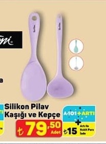 Silikon Pilav Kaşığı Ve Kepçe